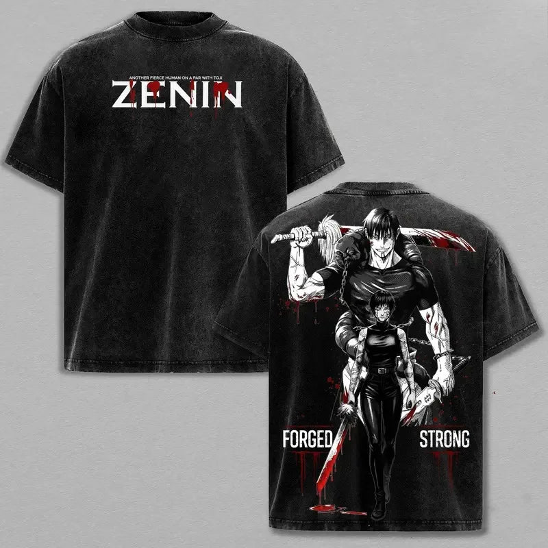 T-shirt Jujutsu Kaisen Famille Zenin Toji X Maki