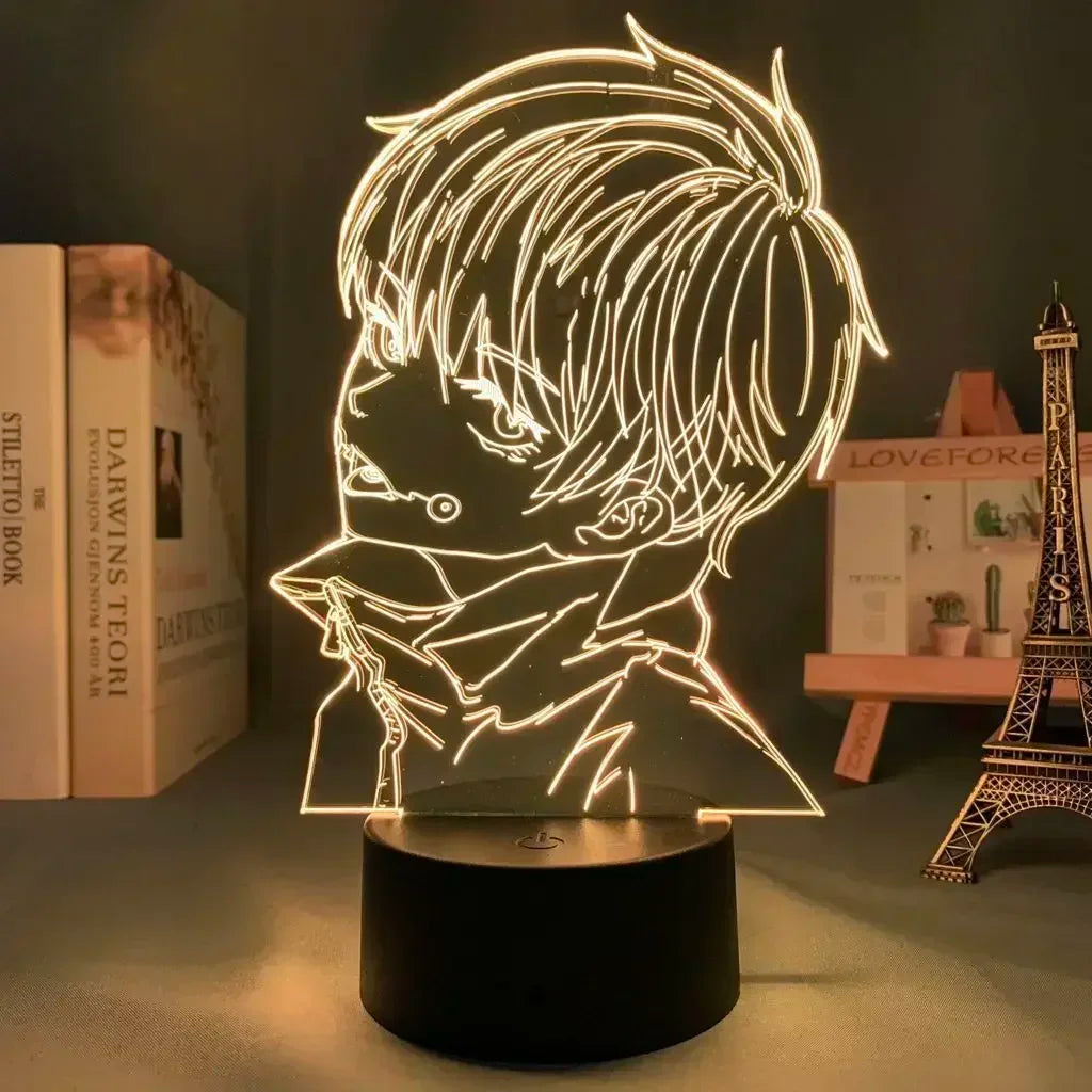 Lampe LED Toge Inumaki, silhouette lumineuse sur base noire