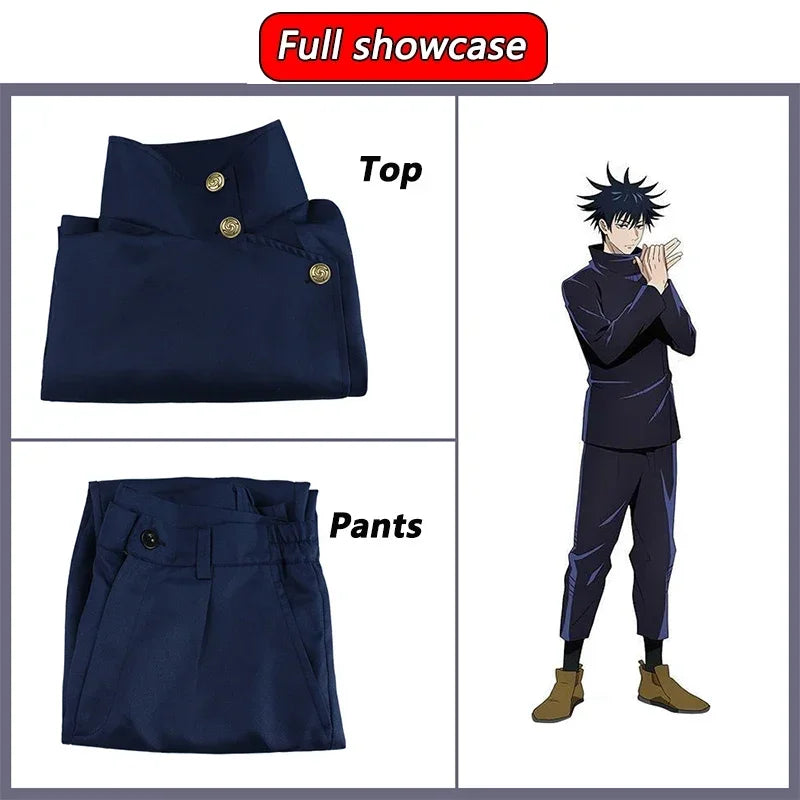 Ensemble de costume bleu marine : veste et pantalon, présentés pliés