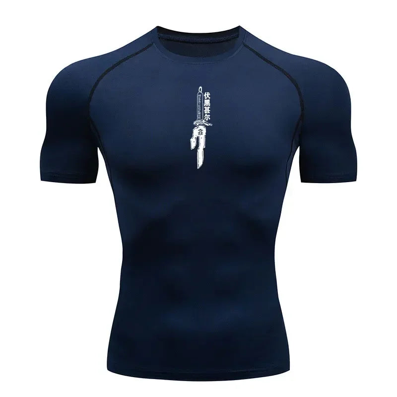 T-shirt Compression Jujutsu Kaisen Arme énergie Oculte