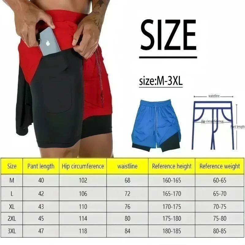 Blue athletic shorts with elastic waistband
