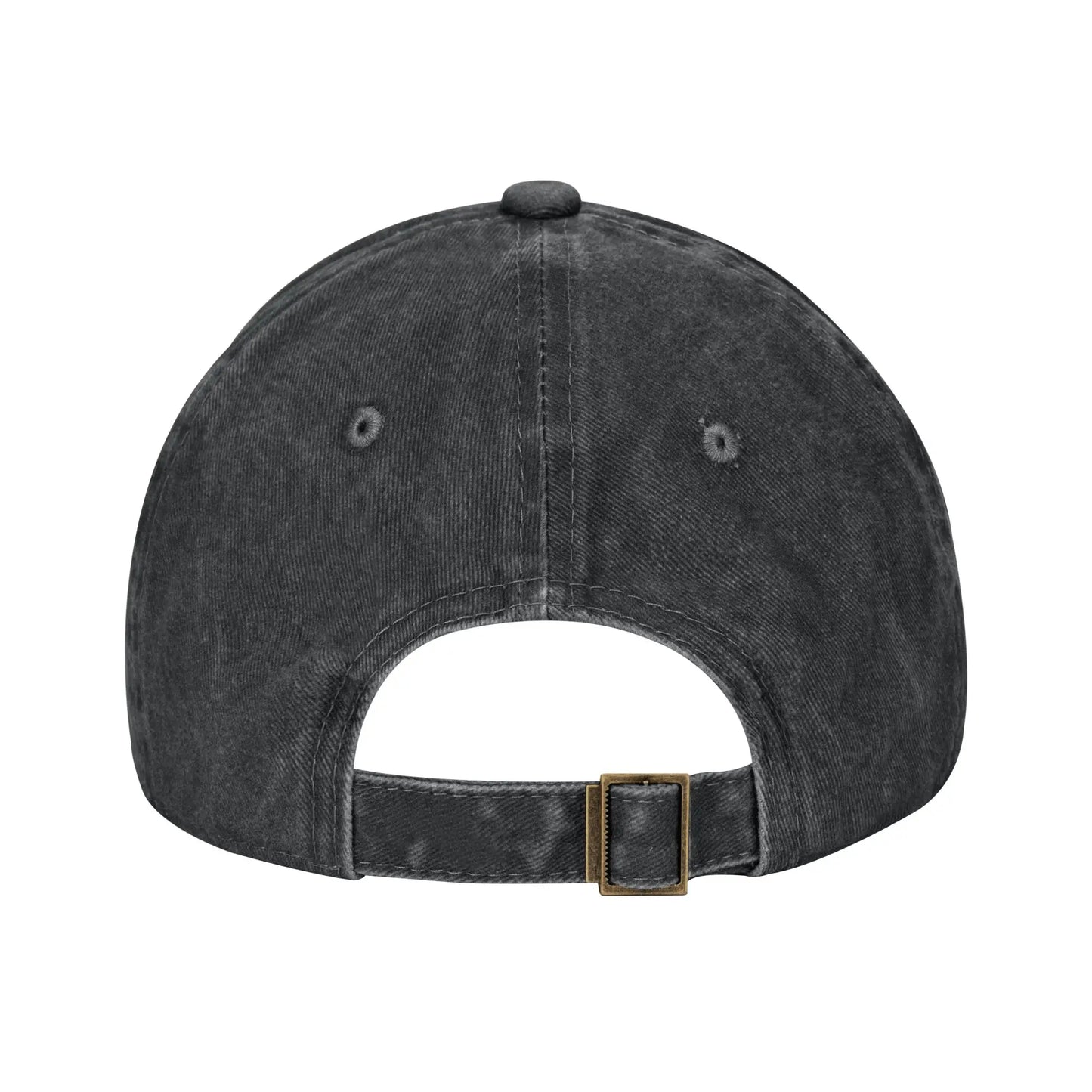 Casquette noire Jujutsu Kaisen vue intérieure avec sangle et boucle rectangulaire