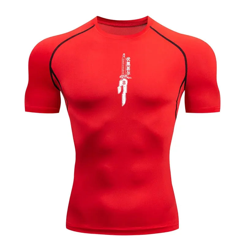 T-shirt Compression Jujutsu Kaisen Arme énergie Oculte