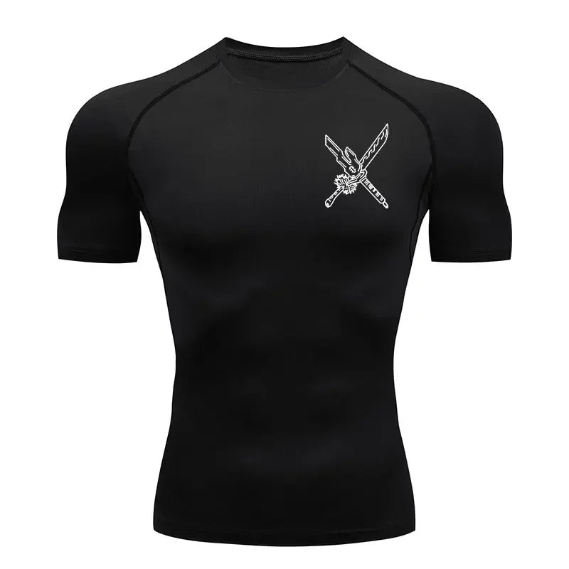 T-shirt Compression Jujutsu Kaisen Arme énergie Oculte