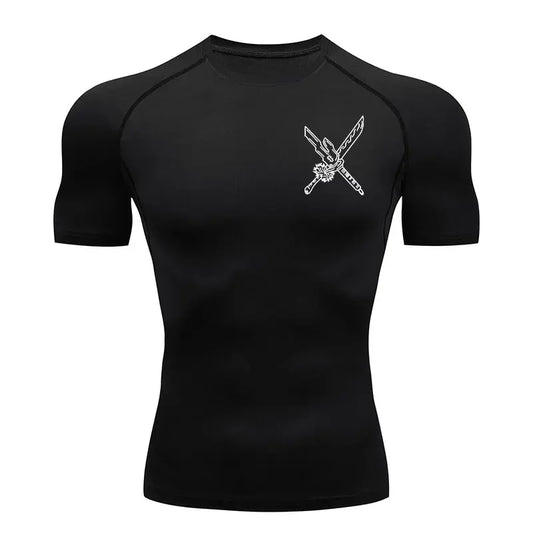 T-shirt Compression Jujutsu Kaisen Arme énergie Oculte