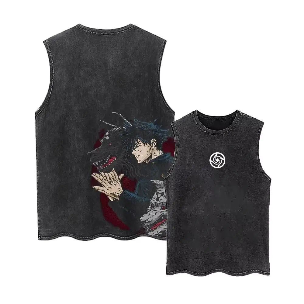 Débardeur Jujutsu Kaisen Vintage Megumi Fushiguro Ombre
