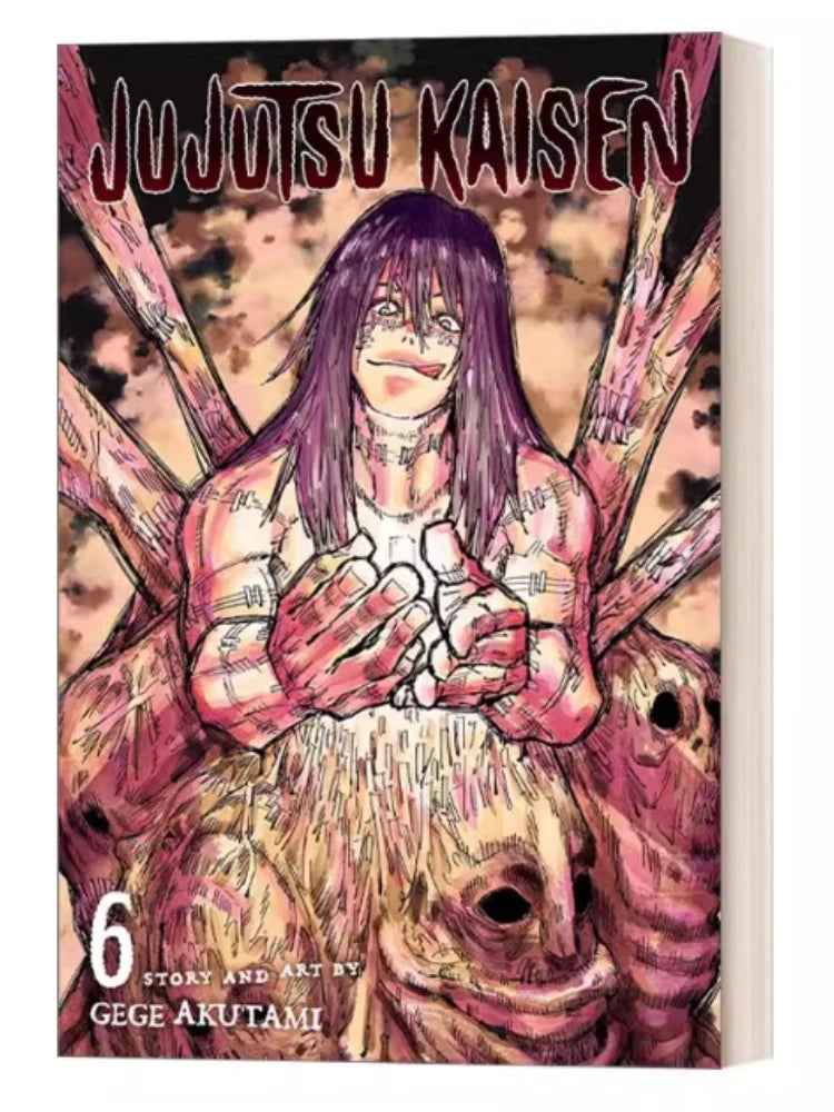 Jujutsu Kaisen manga cover, Volume 6, purple-haired character with arms crossed