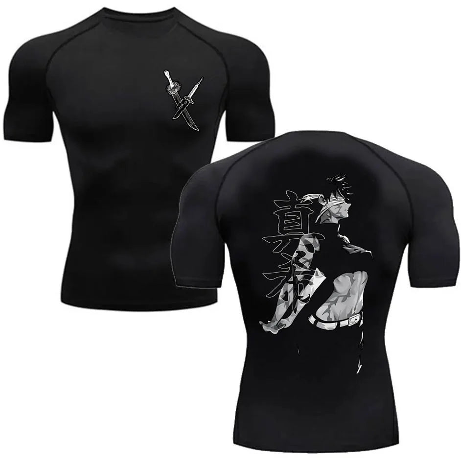 T-shirt Compression Jujutsu Kaisen Maki Arme Maudit
