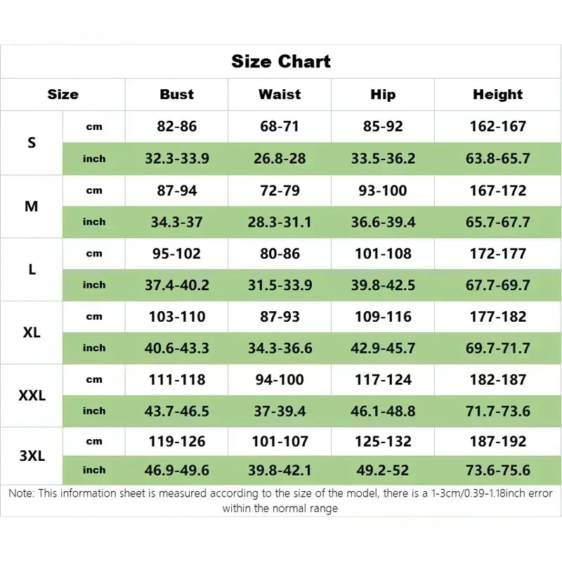 Tableau des tailles pour costume : S à 3XL, mensurations en cm et en pouces