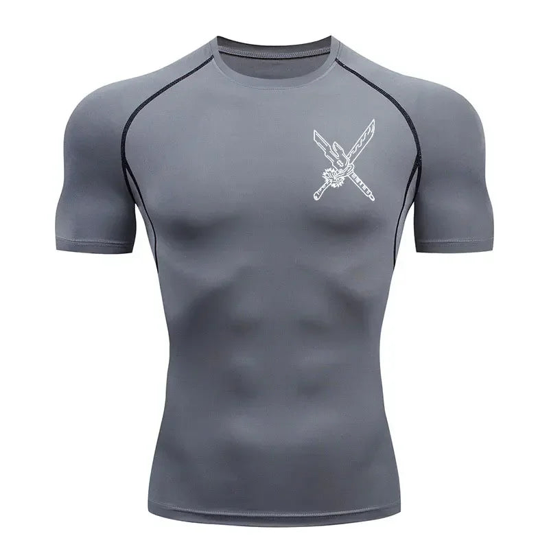 T-shirt Compression Jujutsu Kaisen Arme énergie Oculte
