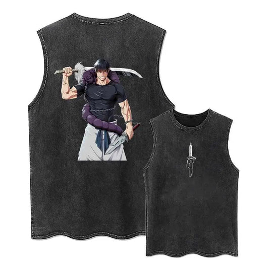 Débardeur Jujutsu Kaisen Vintage Toji Aura