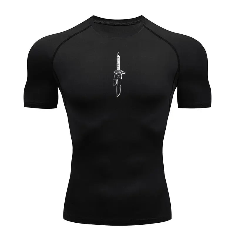 T-shirt Compression Jujutsu Kaisen Arme énergie Oculte
