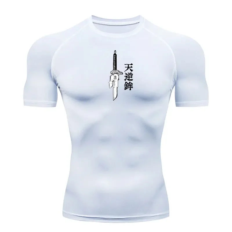 T-shirt Compression Jujutsu Kaisen Arme énergie Oculte