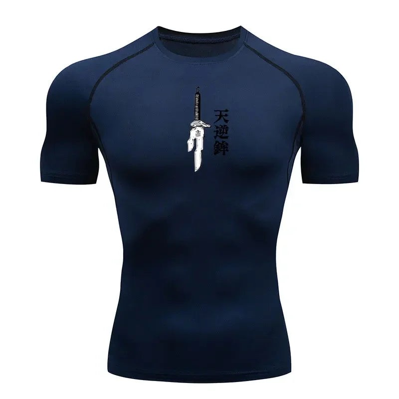 T-shirt Compression Jujutsu Kaisen Arme énergie Oculte