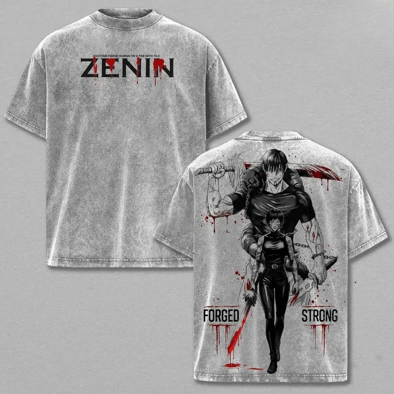 T-shirt Jujutsu Kaisen Famille Zenin Toji X Maki