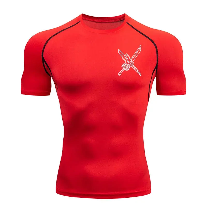 T-shirt Compression Jujutsu Kaisen Arme énergie Oculte