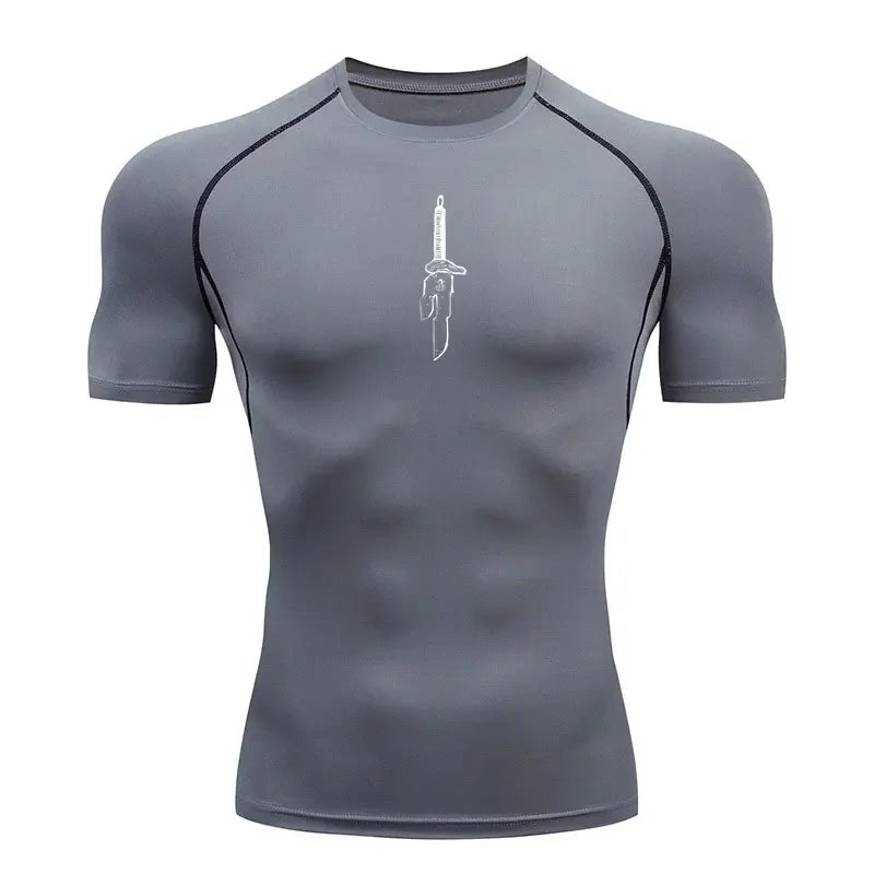 T-shirt Compression Jujutsu Kaisen Arme énergie Oculte