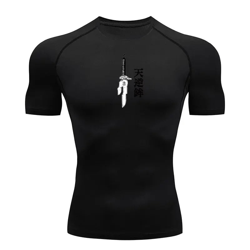 T-shirt Compression Jujutsu Kaisen Arme énergie Oculte
