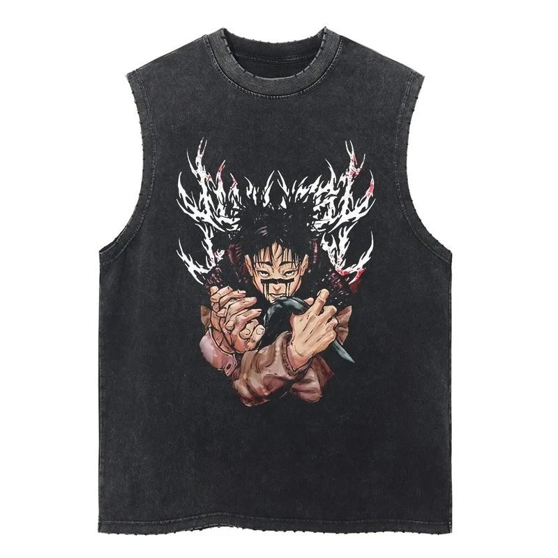 Débardeur Jujutsu Kaisen Vintage Choso Occulte Sang