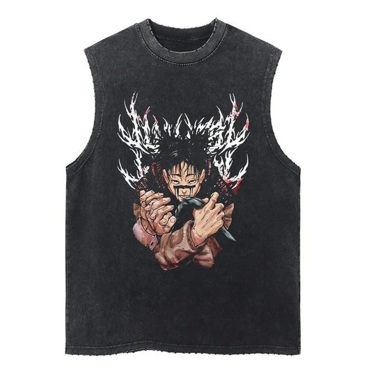 Débardeur Jujutsu Kaisen Vintage Choso Occulte Sang