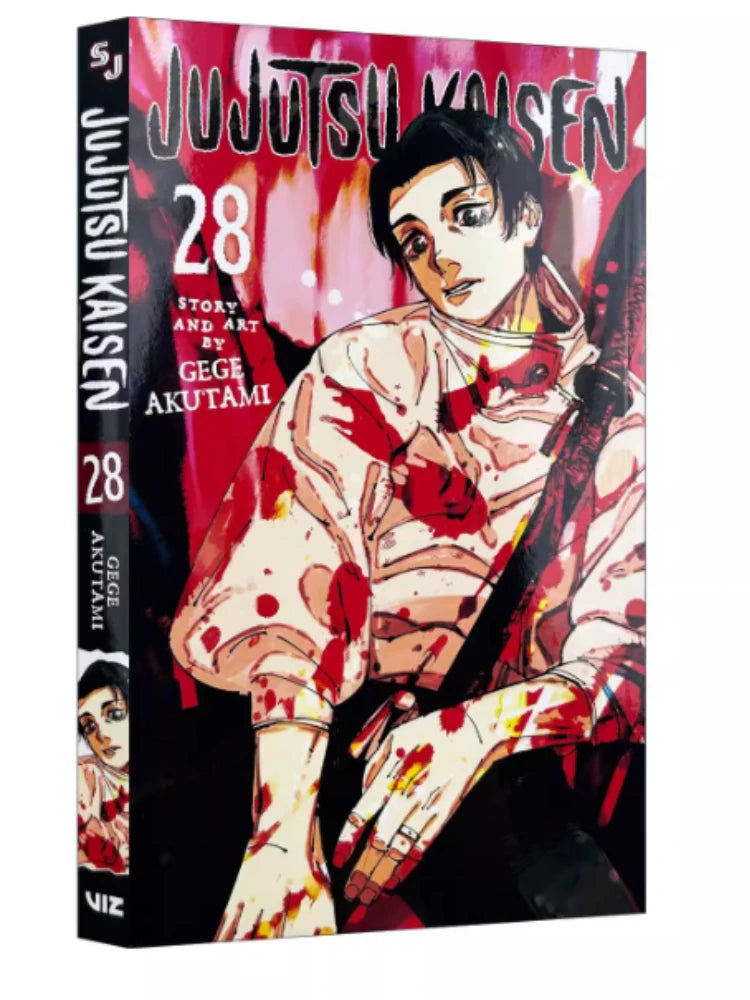 Jujutsu Kaisen manga volume 28 cover with black-haired character and action pose