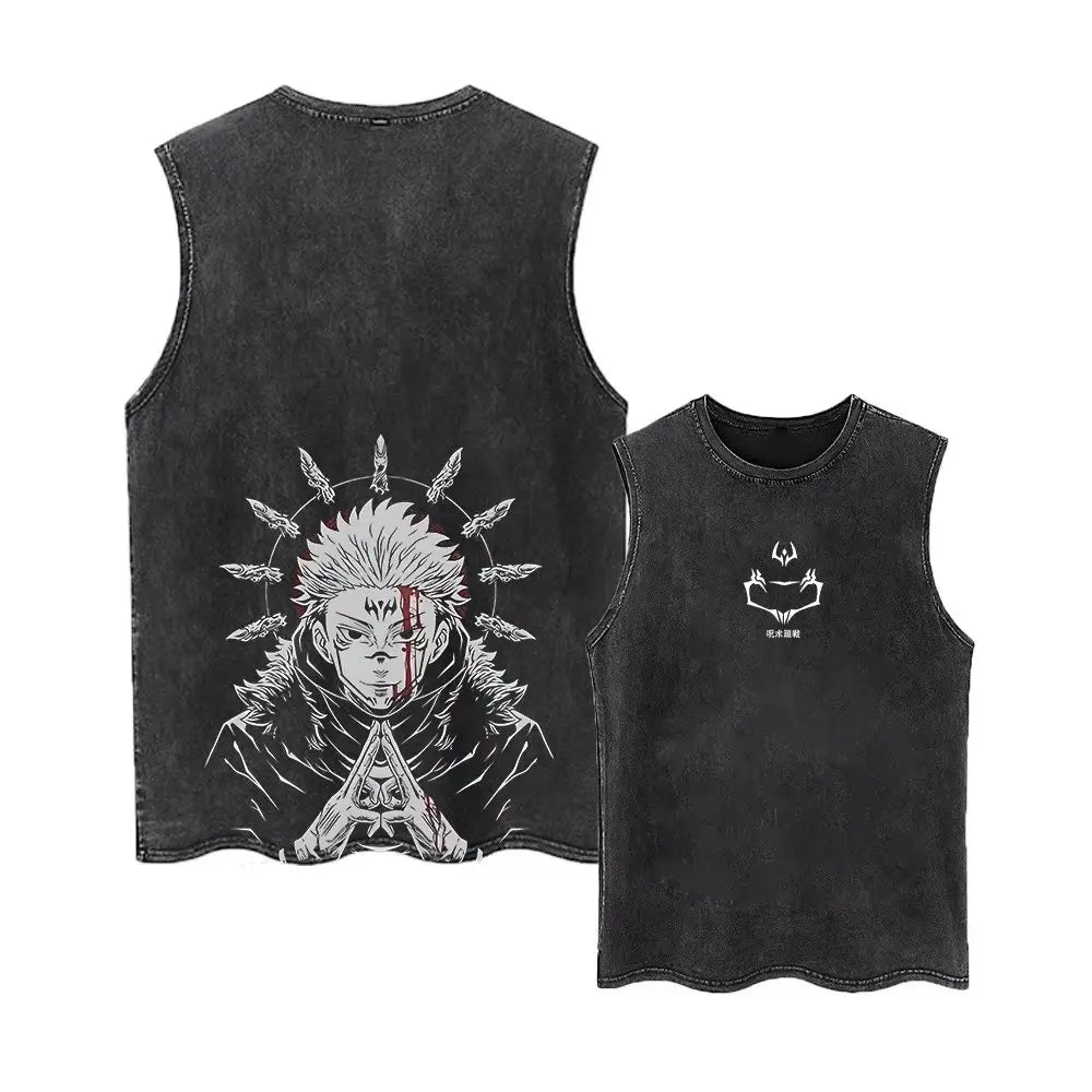Débardeur Jujutsu Kaisen Vintage Sukuna Ryoiki tenkai