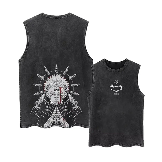 Débardeur Jujutsu Kaisen Vintage Sukuna Ryoiki tenkai